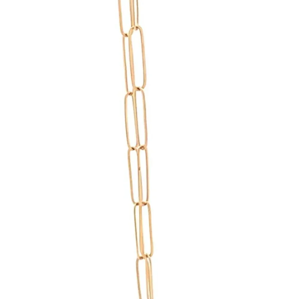 18K Yellow Gold Bracelet Paperclip 0.96 gram Size 8 inches - Picture 5 of 8